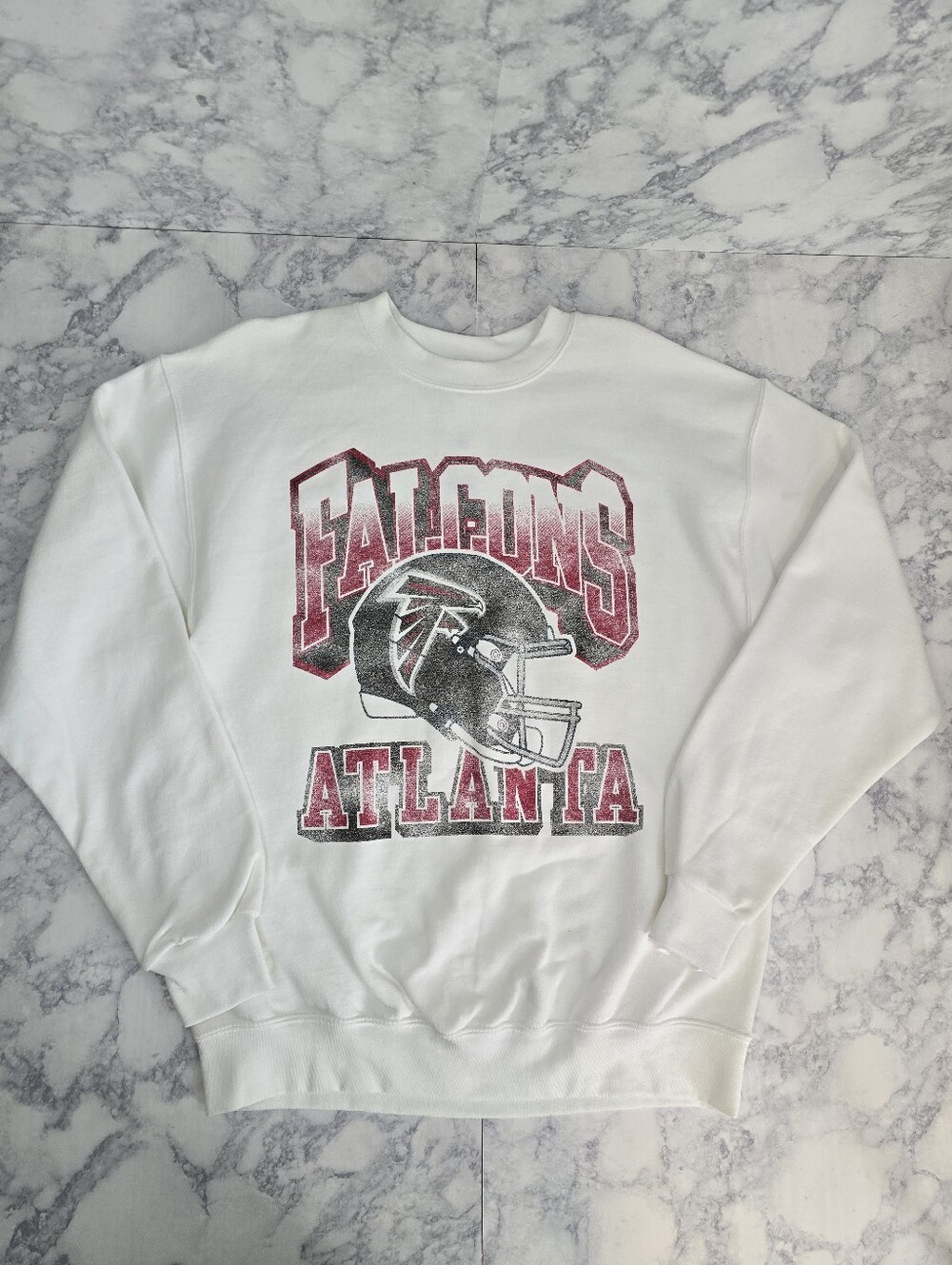 Champion NFL Atlanta Falcons Crewneck Sweatshirt Distressed Graphic Medium